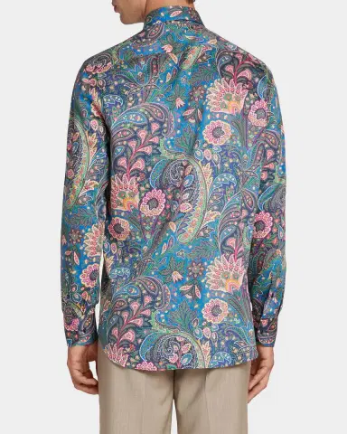 Etro Men 's Paisley Jacquard Roma-Fit Dress Shirt | Thumbnail 3 Etro Men 's Paisley Jacquard Roma-Fit Dress Shirt | Thumbnail 3