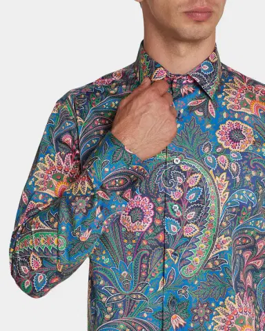 Etro Men 's Paisley Jacquard Roma-Fit Dress Shirt | Thumbnail 5 Etro Men 's Paisley Jacquard Roma-Fit Dress Shirt | Thumbnail 5