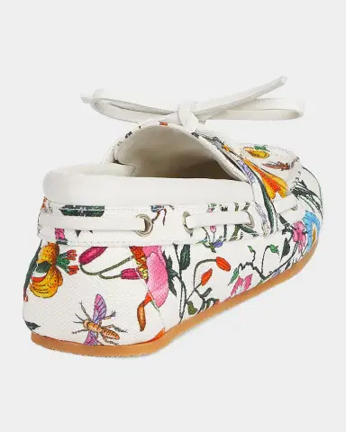 Gucci Floral Canvas Boat Shoes | Thumbnail 2 Gucci Floral Canvas Boat Shoes | Thumbnail 2