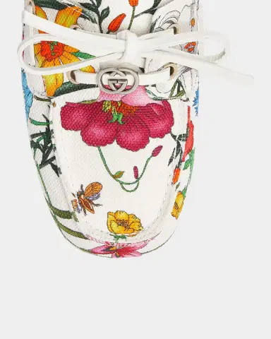 Gucci Floral Canvas Boat Shoes | Thumbnail 3 Gucci Floral Canvas Boat Shoes | Thumbnail 3
