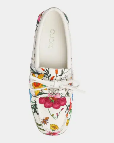 Gucci Floral Canvas Boat Shoes | Thumbnail 4 Gucci Floral Canvas Boat Shoes | Thumbnail 4