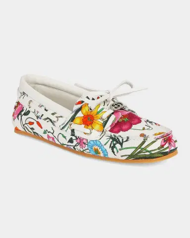 Gucci Floral Canvas Boat Shoes | Thumbnail 5 Gucci Floral Canvas Boat Shoes | Thumbnail 5