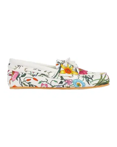 Gucci Floral Canvas Boat Shoes | Thumbnail 1 Gucci Floral Canvas Boat Shoes | Thumbnail 1