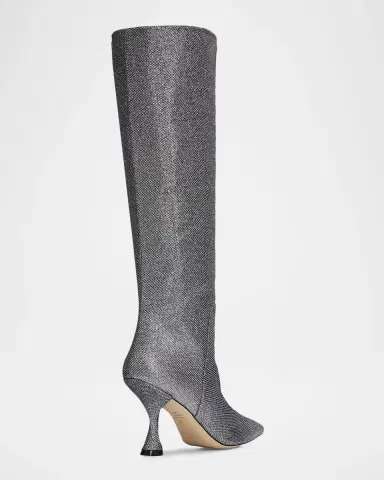 Stuart Weitzman 85mm XCurve Metallic Knee-High Boots | Thumbnail 2 Stuart Weitzman 85mm XCurve Metallic Knee-High Boots | Thumbnail 2