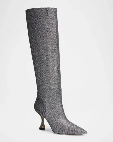 Stuart Weitzman 85mm XCurve Metallic Knee-High Boots | Thumbnail 4 Stuart Weitzman 85mm XCurve Metallic Knee-High Boots | Thumbnail 4