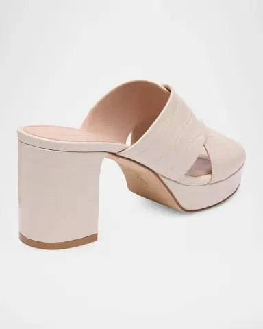 Stuart Weitzman 80mm Dayna Croc-Embossed Leather Platform Sandals | Thumbnail 2 Stuart Weitzman 80mm Dayna Croc-Embossed Leather Platform Sandals | Thumbnail 2