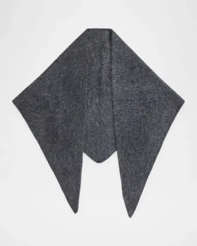 Lisa Yang Brushed Cashmere Bandana Scarf | Thumbnail 5 Lisa Yang Brushed Cashmere Bandana Scarf | Thumbnail 5
