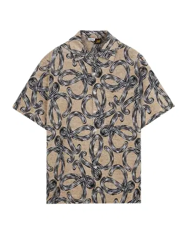 LOEWE x Paula's Ibiza Men's Towel Terry Jacquard L-Script Short-Sleeve Shirt | Thumbnail 1 LOEWE x Paula's Ibiza Men's Towel Terry Jacquard L-Script Short-Sleeve Shirt | Thumbnail 1