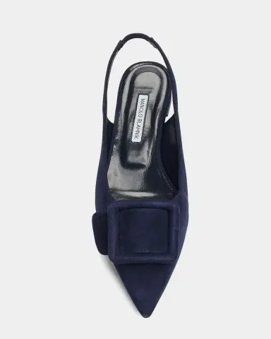 Manolo Blahnik Maylura Suede Buckle Slingback Flats | Thumbnail 4 Manolo Blahnik Maylura Suede Buckle Slingback Flats | Thumbnail 4