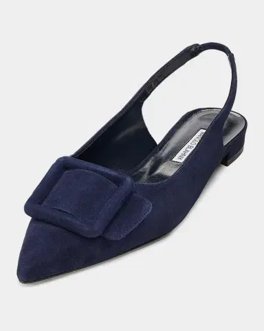 Manolo Blahnik Maylura Suede Buckle Slingback Flats | Thumbnail 5 Manolo Blahnik Maylura Suede Buckle Slingback Flats | Thumbnail 5
