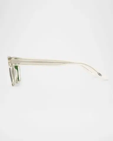 Barton Perreira Men 's Keyhole-Bridge Transparent Acetate Square Sunglasses | Thumbnail 3 Barton Perreira Men 's Keyhole-Bridge Transparent Acetate Square Sunglasses | Thumbnail 3