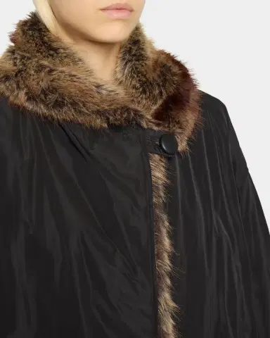 Isabel Marant Charone Short Parka with Faux Fur Lining | Thumbnail 5 Isabel Marant Charone Short Parka with Faux Fur Lining | Thumbnail 5
