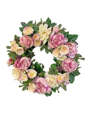 Winward Home Faux Peony 24" Wreath | Thumbnail 1 Winward Home Faux Peony 24" Wreath | Thumbnail 1