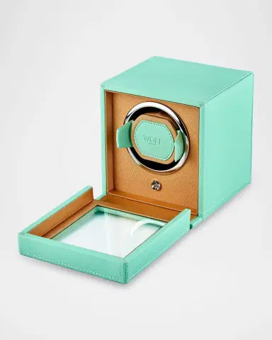 Wolf Cub Seltzer Single Watch Winder with Cover, Seltzer Mint/Peach | Thumbnail 4 Wolf Cub Seltzer Single Watch Winder with Cover, Seltzer Mint/Peach | Thumbnail 4