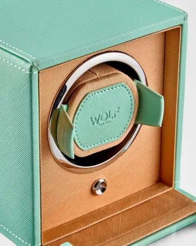 Wolf Cub Seltzer Single Watch Winder with Cover, Seltzer Mint/Peach | Thumbnail 5 Wolf Cub Seltzer Single Watch Winder with Cover, Seltzer Mint/Peach | Thumbnail 5