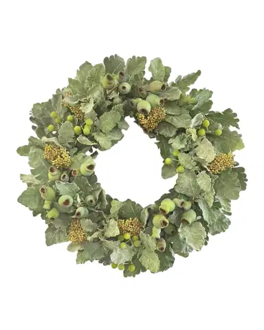 Winward Home Faux Dusty Miller 24" Wreath | Thumbnail 1 Winward Home Faux Dusty Miller 24" Wreath | Thumbnail 1