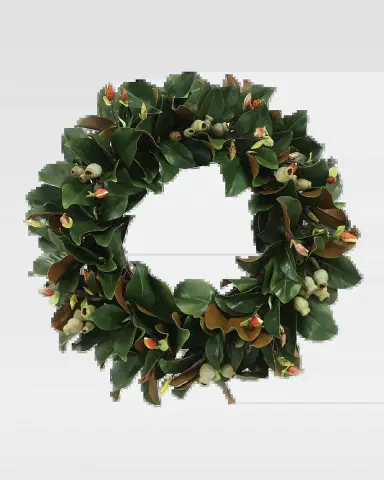 Winward Home Faux Magnolia Leaf 30" Wreath | Thumbnail 2 Winward Home Faux Magnolia Leaf 30" Wreath | Thumbnail 2