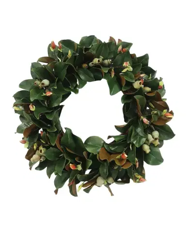 Winward Home Faux Magnolia Leaf 30" Wreath | Thumbnail 1 Winward Home Faux Magnolia Leaf 30" Wreath | Thumbnail 1