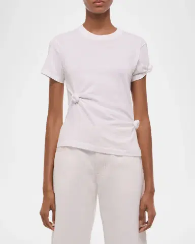 Helmut Lang Asymmetric Knotted Baby Tee | Thumbnail 4 Helmut Lang Asymmetric Knotted Baby Tee | Thumbnail 4