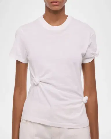 Helmut Lang Asymmetric Knotted Baby Tee | Thumbnail 5 Helmut Lang Asymmetric Knotted Baby Tee | Thumbnail 5