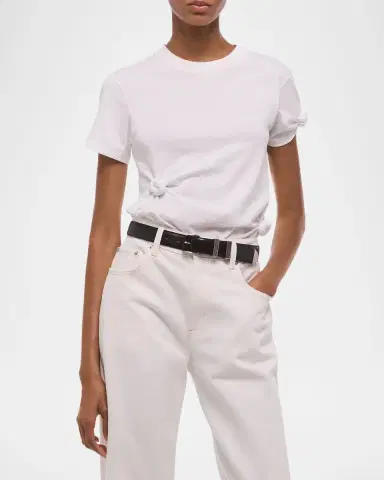 Helmut Lang Asymmetric Knotted Baby Tee | Thumbnail 7 Helmut Lang Asymmetric Knotted Baby Tee | Thumbnail 7
