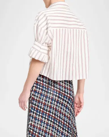 TWP Next Ex Striped Cropped Shirt | Thumbnail 3 TWP Next Ex Striped Cropped Shirt | Thumbnail 3