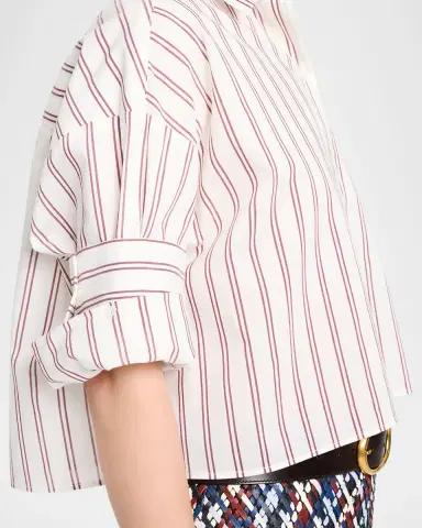 TWP Next Ex Striped Cropped Shirt | Thumbnail 5 TWP Next Ex Striped Cropped Shirt | Thumbnail 5