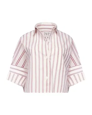 TWP Next Ex Striped Cropped Shirt | Thumbnail 1 TWP Next Ex Striped Cropped Shirt | Thumbnail 1