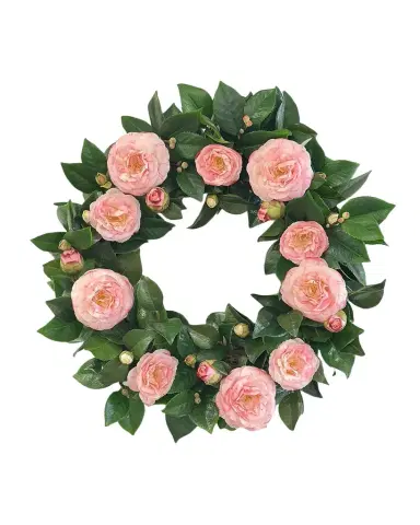 Winward Home Faux Camellia 24" Wreath | Thumbnail 1 Winward Home Faux Camellia 24" Wreath | Thumbnail 1