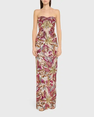 Bronx and Banco Dahlia Strapless Embroidered Sequin Gown | Thumbnail 2 Bronx and Banco Dahlia Strapless Embroidered Sequin Gown | Thumbnail 2