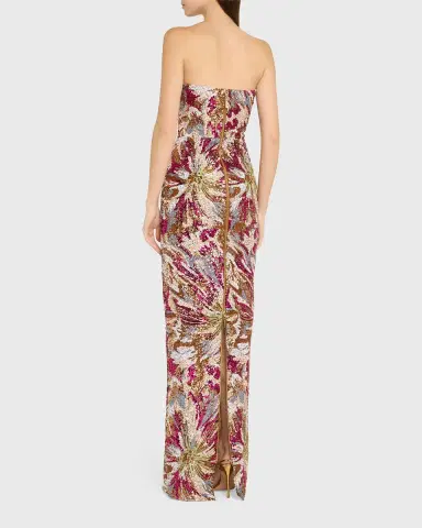 Bronx and Banco Dahlia Strapless Embroidered Sequin Gown | Thumbnail 3 Bronx and Banco Dahlia Strapless Embroidered Sequin Gown | Thumbnail 3