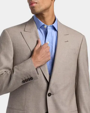 Emporio Armani Tonal Textured Single-Breasted Wool, Silk & Linen Suit | Thumbnail 5 Emporio Armani Tonal Textured Single-Breasted Wool, Silk & Linen Suit | Thumbnail 5