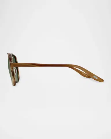 Barton Perreira Men 's Double-Bridge Acetate Aviator Sunglasses | Thumbnail 3 Barton Perreira Men 's Double-Bridge Acetate Aviator Sunglasses | Thumbnail 3