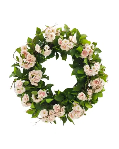 Winward Home Faux Peach Blossom 24" Wreath | Thumbnail 1 Winward Home Faux Peach Blossom 24" Wreath | Thumbnail 1
