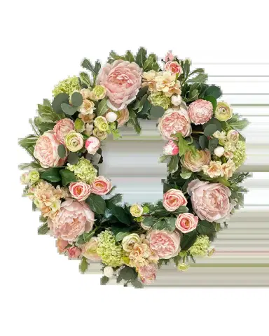 Winward Home Faux Peony & Rose 24" Wreath | Thumbnail 2 Winward Home Faux Peony & Rose 24" Wreath | Thumbnail 2
