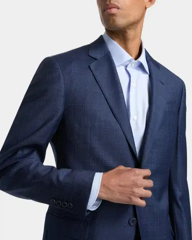 Emporio Armani Windowpane Plaid Single-Breasted Wool Suit | Thumbnail 5 Emporio Armani Windowpane Plaid Single-Breasted Wool Suit | Thumbnail 5