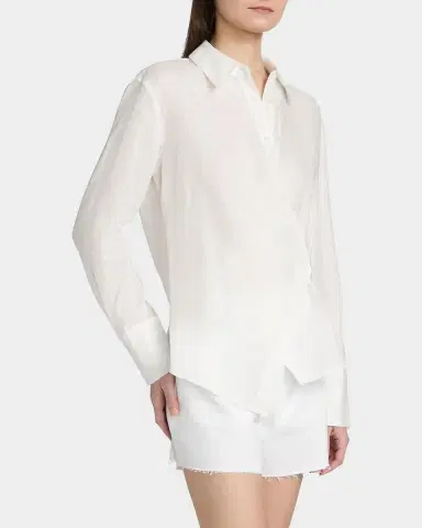 Veronica Beard Perezzi Asymmetric Linen Shirt | Thumbnail 7 Veronica Beard Perezzi Asymmetric Linen Shirt | Thumbnail 7