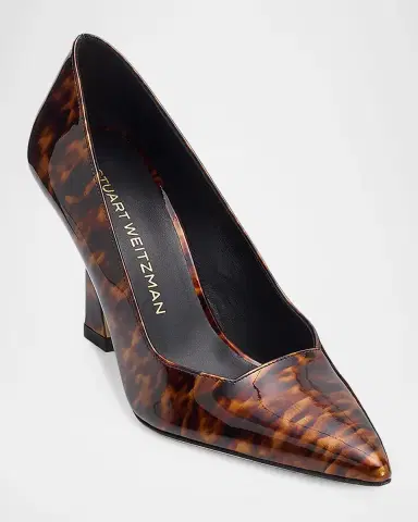 Stuart Weitzman 85mm Vinnie Tortoise-Printed Leather Pumps | Thumbnail 4 Stuart Weitzman 85mm Vinnie Tortoise-Printed Leather Pumps | Thumbnail 4