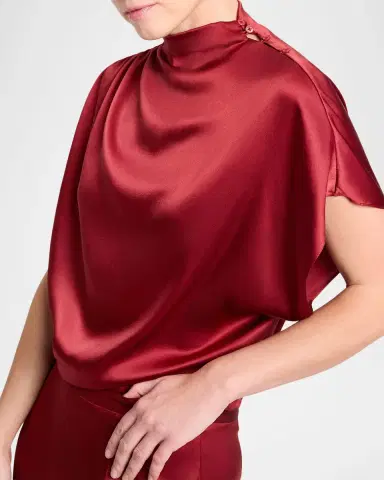 TWP Wish You Would Draped Silk Blouse | Thumbnail 5 TWP Wish You Would Draped Silk Blouse | Thumbnail 5