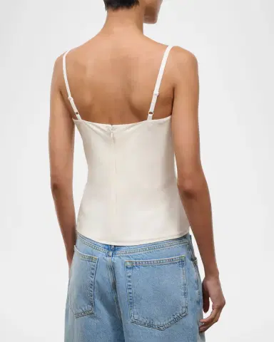 Staud Evangeline Silk Bra Top | Thumbnail 3 Staud Evangeline Silk Bra Top | Thumbnail 3