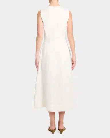 TWP Crewneck Linen-Blend Midi Dress | Thumbnail 3 TWP Crewneck Linen-Blend Midi Dress | Thumbnail 3