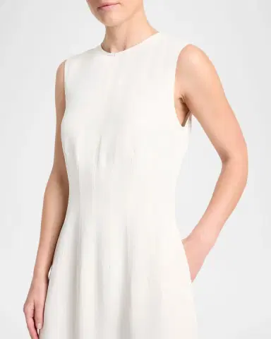 TWP Crewneck Linen-Blend Midi Dress | Thumbnail 5 TWP Crewneck Linen-Blend Midi Dress | Thumbnail 5