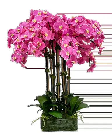 Winward Home Orchid 36" Faux Floral Arrangement in Glass | Thumbnail 2 Winward Home Orchid 36" Faux Floral Arrangement in Glass | Thumbnail 2
