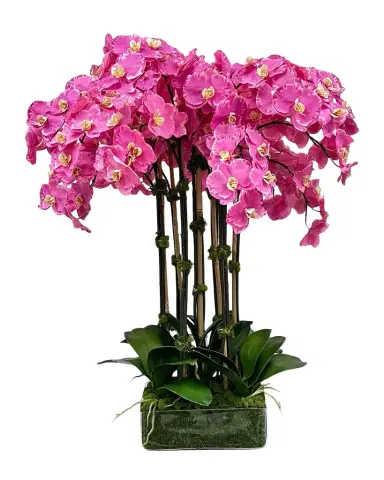 Winward Home Orchid 36" Faux Floral Arrangement in Glass | Thumbnail 1 Winward Home Orchid 36" Faux Floral Arrangement in Glass | Thumbnail 1