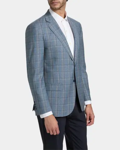 Emporio Armani Virgin Wool Windowpane Jacket | Thumbnail 6 Emporio Armani Virgin Wool Windowpane Jacket | Thumbnail 6