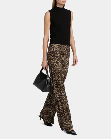 Nili Lotan Kiana Leopard Wide-Leg Pants | Thumbnail 2 Nili Lotan Kiana Leopard Wide-Leg Pants | Thumbnail 2