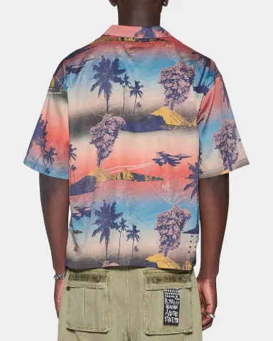 Ksubi Men 's Mauna Loa Cotton Short-Sleeve Camp Shirt | Thumbnail 3 Ksubi Men 's Mauna Loa Cotton Short-Sleeve Camp Shirt | Thumbnail 3