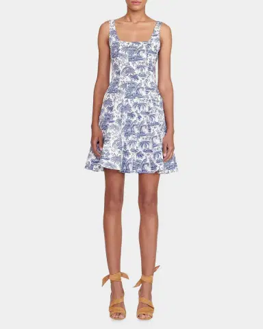 STAUD Wells Dotted Sleeveless Fit & Flare Mini Dress | Thumbnail 2 STAUD Wells Dotted Sleeveless Fit & Flare Mini Dress | Thumbnail 2