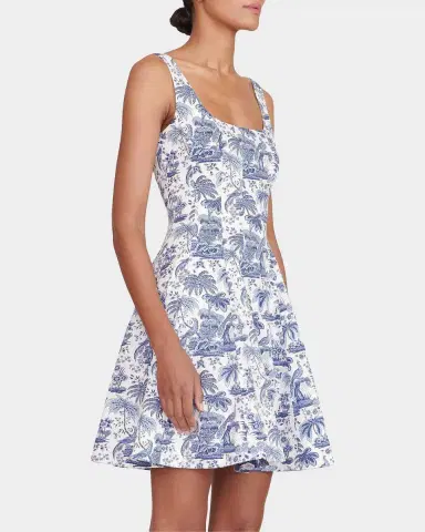 STAUD Wells Dotted Sleeveless Fit & Flare Mini Dress | Thumbnail 5 STAUD Wells Dotted Sleeveless Fit & Flare Mini Dress | Thumbnail 5