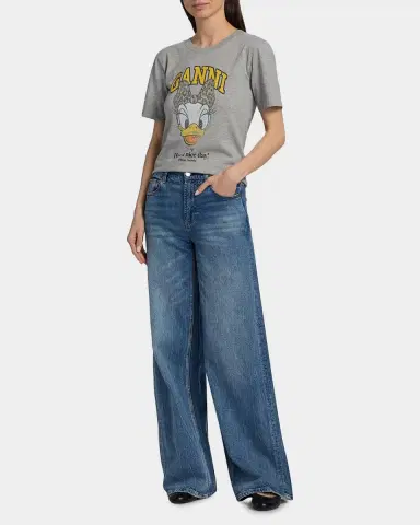 Ganni Daisy Cotton Jersey T-Shirt | Thumbnail 2 Ganni Daisy Cotton Jersey T-Shirt | Thumbnail 2